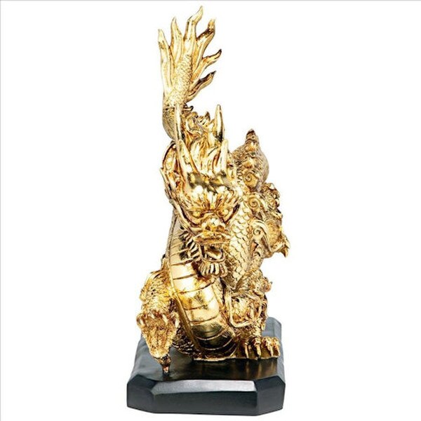 Golden Dragon Asian Statue